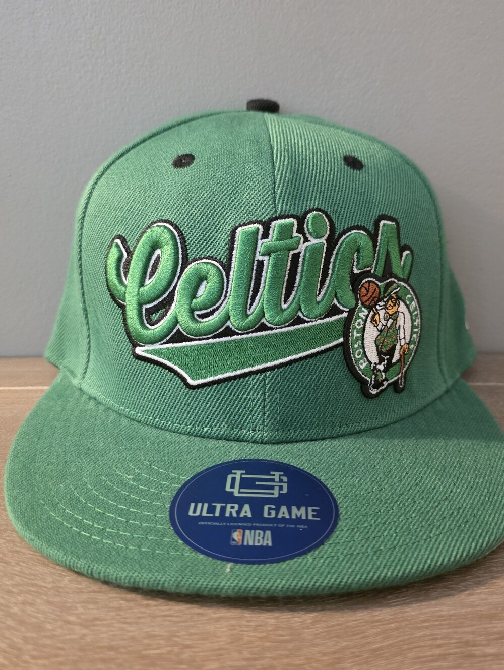 NBA Ultra Game Brand Green Boston Celtics Snapback Hat 3D Embroidered One Size